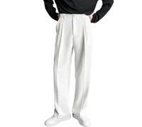 Fleurosta Pants Mens, Morilas Mens Pants, Easemotions Super Stretch Ice Silk Comfort Everyday Pant, for Men (White,S)