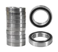 Flewdart 10pcs 6803 2RS rodamientos de bolas 17x26x5mm, 6803-2RS 6803RS blindados en acero al carbono para máquinas y herramientas (6803RS 10pcs)