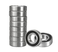 Flewdart 10pcs rodamientos de bolas 6004-2rs, rodamiento pequeños 20 x 42 x 12mm 6004 2rs aleación de cromo con doble protección para hacer usted mismo, bancos giratorios, motores (6004RS 10pcs)