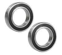 Flewdart 2pcs rodamientos de bolas 6009-2rs, rodamiento pequeños 45 x 75 x 16mm 6009 2rs aleación de cromo con doble protección para hacer usted mismo, bancos giratorios, motores (6009RS 2pcs)