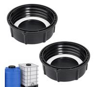 Flewdart 2pcs Tapones IBC S100x8 dn 80, Tapón IBC 100 mm DN80 para Cisterna de Agua de 1000 litros, depósito para Agua de Lluvia, contenedor (S100x8 2pcs)