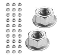 Flewdart 30pcs tuerca brida dentada M8 de 304 acero inoxidable, tuerca hexagonal para tornillos ø 5mm Din 6923 / Iso 4161, M5/M6/M8/M10/M12/M14(M8 30pcs)