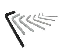 Flewdart 7pcs llaves de cabeza cuadrada 3/4/5/6/7/8/10mm de L CRV para apretar tornillos cuadrados montaje de muebles, reparación de bicicletas (7, 3/4/5/6/7/8/10mm)