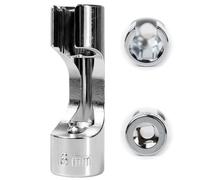 Flewdart bussola sonda lambda 3/8 16 mm, bussola 3/8" 16 mm a 6 poli SW16 per sonda lambda sensori di temperatura termostati, CRV acciaio al cromo vanadio(3/8 16mm)