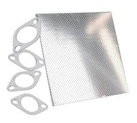 Flewdart Hoja de papel junta escape Espesor 1.6mm mensiones 30 x 20cm, papel juntas escape metálico Resistente 350°C (30x20cm)