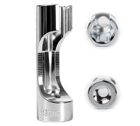 Flewdart llave de vaso sonda lambda 3/8 19mm, llave 3/8" 19 mm hexagonal SW19 para sonda lambda sondas de temperatura termostatos, CRV acero cromo vanadio (3/8 19mm)