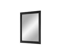 Flex 35 - Espejo de pared 100 x 80 cm con marco (pino negro), espejo a medida con listón de madera MDF de 35 mm de ancho - marco de espejo con espejo y pared trasera estable con ganchos