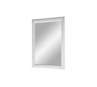 Flex 35 - Espejo de pared 90 x 160 cm con marco (pino blanco), espejo a medida con listón de madera MDF de 35 mm de ancho - marco de espejo con espejo y pared trasera estable con ganchos