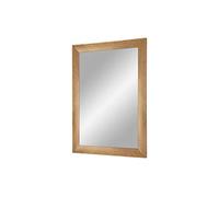 Flex 35 - Espejo de pared de 65 x 160 cm con marco (roble rústico), espejo a medida con barra de madera MDF de 35 mm de ancho, marco de espejo hecho a medida, incluye espejo y pared trasera estable