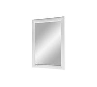 Flex 35 - Espejo de pared de 70 x 100 cm con marco (blanco mate), espejo a medida con barra de madera MDF de 35 mm de ancho, marco de espejo hecho a medida, incluye espejo y pared trasera estable con