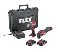 FLEX Aktion DUOpack DD LD+MT 18-ECTC/2.5 - Taladro atornillador (480 x 340 x 140 mm, peso 5,48 kg, batería de 18 V) 532843
