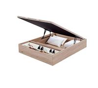 Flex - Canapé Abatible Madera 25 con Zapatero y Tapa con Tejido 3D de Flex - 150x190cm, Natural, No