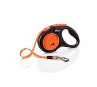 Flexi Correa Extensible Reflectante De Cinta New Neón Naranja S (5 M)