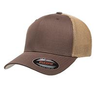 Flex Fit Flexfit Trucker Mesh Gorra ajustada, Marr n/Caqui, Taille unique