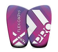 Flex-GXPro Espinilleras Fútbol - Espinilleras Flexibles - Máxima Protección - Ultra Ligero 55 Gramos - Unisex - Fútbol - Paquete de 2 Unidades Color Fucsia - Talla M, Rosa