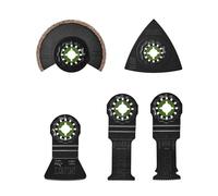 FLEX Juego de 5 cuchillas oscilantes para proyectos de azulejos, cortar madera, madera con clavos, metal, lechada, paneles de yeso, PVC - FAM40002-5