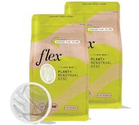 Flex Plant Plus Disc - Discos menstruales desechables a base de plantas | Alternativa a tampones y tazas | Capacidad de 5 súper tampones | Disco menstrual fabricado con polímeros vegetales de grado