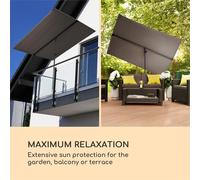Flex-Shade XL Sombrilla de 150 x 210 cm Poliéster UV 50 Gris oscuro Blumfeldt