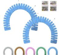 Flex Silicone Hemmer - with 50pc Colorful Tacks, Professional Sewing Tool for Perfect Hems Heat-Resistant Hem Ruler Flexible Sewing Aid, Used for Heat-Resistant Sewing aid Marking Holes(Blue)