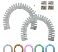 Flex Silicone Hemmer - with 50pc Colorful Tacks, Professional Sewing Tool for Perfect Hems Heat-Resistant Hem Ruler Flexible Sewing Aid, Used for Heat-Resistant Sewing aid Marking Holes(Gray)