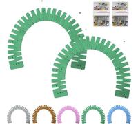 Flex Silicone Hemmer - with 50pc Colorful Tacks, Professional Sewing Tool for Perfect Hems Heat-Resistant Hem Ruler Flexible Sewing Aid, Used for Heat-Resistant Sewing aid Marking Holes(Green)
