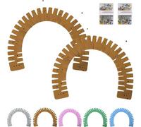 Flex Silicone Hemmer - with 50pc Colorful Tacks, Professional Sewing Tool for Perfect Hems Heat-Resistant Hem Ruler Flexible Sewing Aid, Used for Heat-Resistant Sewing aid Marking Holes(Brown)