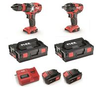 Flex Taladro de Batería DD 2G 18.0-EC sin Escobillas + Iw 1/2" Impacto 2x 5,0