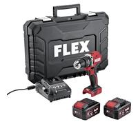 FLEX Taladro de impacto inalámbrico de 2 velocidades (PD 2G 18-EC LD 55 TC, 2 velocidades, EMS, motor sin escobillas, mango ergonómico, iluminación LED, herramienta artesanal, herramienta manual
