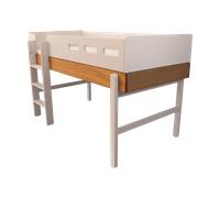 FLEXA Cama alta Popsicle Roble-Cream