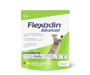 Flexadin Advanced 60 Comprimidos masticables Gatos. Combinación de Ingredientes diseñada para Mantener la Salud Articular de los Gatos. Administración 1 Vez al día.