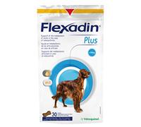 Flexadin Plus MAX 30 Comprimidos masticables Perro. Ayuda a Las articulaciones. Contiene glucosamina, condroitina, acidos grasos y Vitamina E. Ayuda a Mantener la Salud Articular