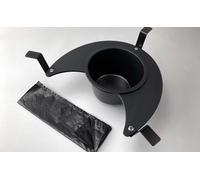 Flexaport juego de separadores de wc adecuados para tecma silence plus 2g acrílico negro/mate con 50 bolsas estancas al olor incl. sellador de lámina