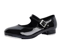 flexdans Zapatos de Claqué, Charol con Hebilla Corredera Zapato de Tap Zapatos Claqué para Niños Mujer F003 Black 41