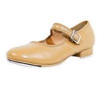 flexdans Zapatos de Claqué, Charol con Hebilla Corredera Zapato de Tap Zapatos Claqué para Niños Mujer F003 Brown 38