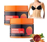 Flexehah Bronze Glow Gel Bronceador Intensivo Con Brillo, Gel Bronceador Blisshe, Ge Bronceado Intensivo, Gl Broncead Natural En Crema Para Camas Solares Y Exteriores (2 Unidades)