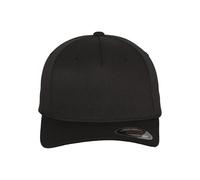 Flexfit 5 Panel Unisex Gorra Negro L-XL 97% poliéster, 3% elastán