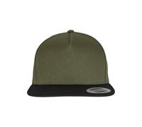 Flexfit 6007-classic 5 Panel Snapback Gorra de béisbol, Oliva/Negro, Talla única Unisex Adulto