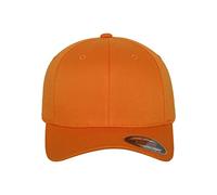 Flexfit Gorra de béisbol 6277 Wooly Combed – visera curva, costuras sólidas – Naranja XXL