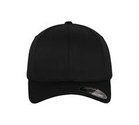 Flexfit 6277-Flexfit Wooly Combed Gorra de béisbol Unisex adulto, Negro (black), S-M