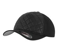 Flexfit 6277Q Gorra Cap Alta Diseñado Acolchado Diamante Negro Stretch Fit