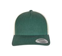 Flexfit 6506t-5-panel Retro Trucker 2-Tone Cap Gorra de béisbol, Verde/Beige, Talla única Unisex Adulto