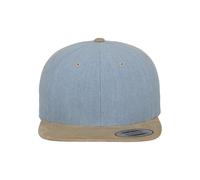 Flexfit Adultos Gorra Chambray-Gamuza Ajustable - Blue/Beige, Talla única