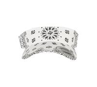 Flexfit Bandana Print Visor Baseball Cap, White, Talla única Unisex Adulto