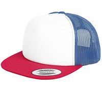 Flexfit Foam Trucker with White Front Gorra, Rojo/Blanco/Azul, Talla única Unisex Adulto