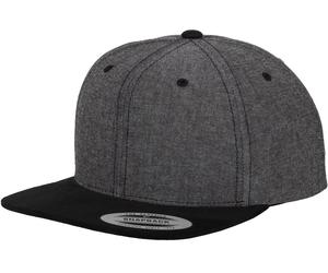 Flexfit Cap Chambray-Suede Snapback Negro Einheitsgröße