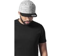 Flexfit Cap Stripes Melange Crown Snapback Negro/Gris Einheitsgröße