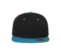 Flexfit Classic Snapback 2-tone, Gorra Elegante De Béisbol Con Forma Y Material Mezcla Lana Hombre, Multicolor (blk/teal), Talla Única
