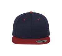 Flexfit Classic Snapback 2-tone, Gorra Elegante De Béisbol Con Forma Y Material Mezcla Lana Hombre, Multicolor (nvy/red), Talla Única