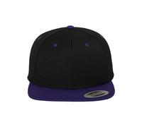 Flexfit Classic Snapback 2-tone, Gorra Elegante De Béisbol Con Forma Y Material Mezcla Lana Hombre, Multicolor (blk/pur), Talla Única