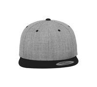 Flexfit Classic Snapback 2-tone, Gorra Elegante De Béisbol Con Forma Y Material Mezcla Lana Hombre, Multicolor (grey/blk), Talla Única
